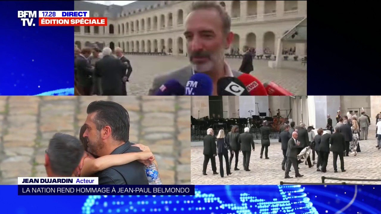 Hommage à Jean-Paul Belmondo: pour Jean Dujardin, "c'était le sourire de la France"