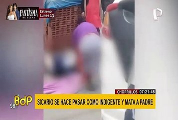 Chorrillos: sicario disfrazado de indigente asesina a padre de familia