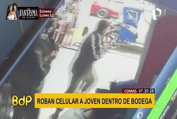 Comas: captan rápida maniobra de delincuente para hurtar celular