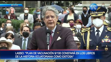 Guillermo Lasso celebró su exitoso plan de vacunación en 100 días