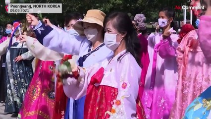 Parade civile et sans missiles en Corée du Nord