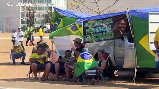 Camionistas fiéis a Bolsonaro