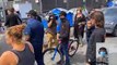 Larry Elder tours homeless encampment in Venice, but leaves due to angry crowd