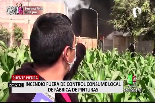 Puente Piedra: bomberos reportaron incendio de proporciones en almacén
