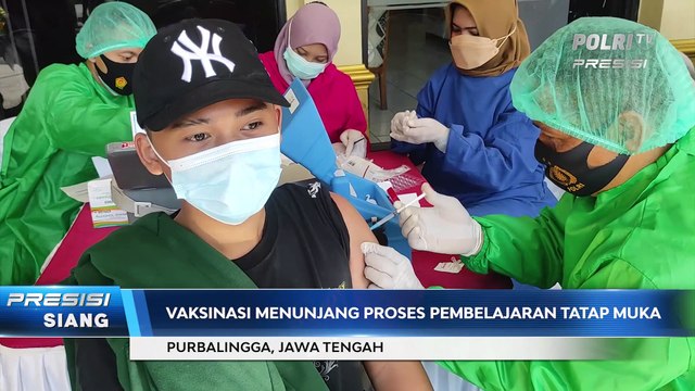 Percepat Herd Immunity, Polres Purbalingga Gelar Vaksinasi Bagi Pelajar