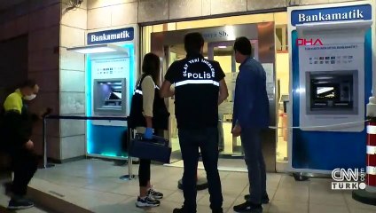 ATM ekranlarını kırıp kaçtı