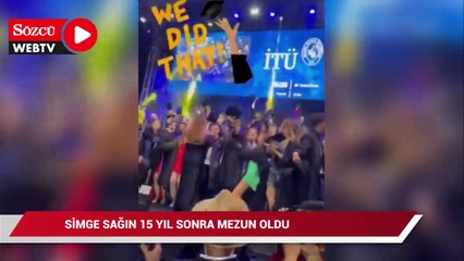 Simge Sağın 15 yıl sonra mezun oldu