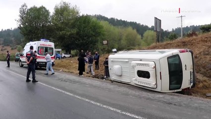 Bolu'da işçi servisi ile tır çarpıştı! 13 yaralı