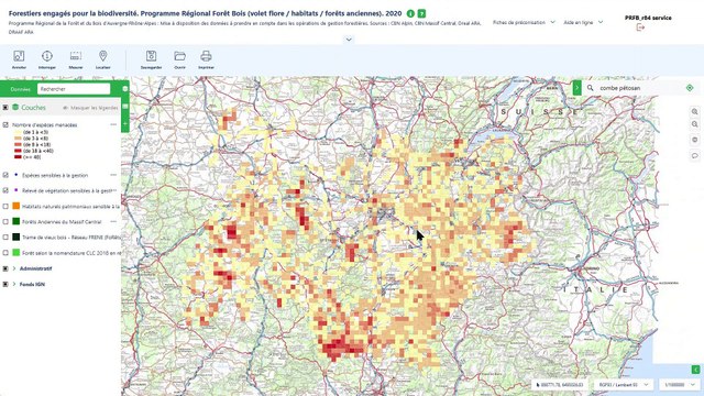 Préserver la flore et la biodiversité en forêt - Tutoriel de l'outil cartographique