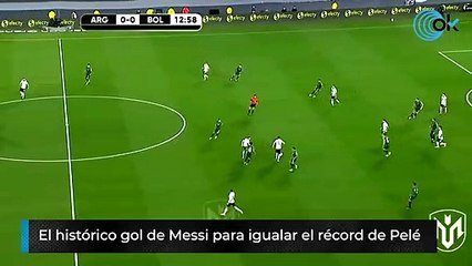 El histórico gol de Messi para igualar el récord de Pelé