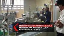 Menkumham Yasonna Laoly Jenguk Korban Kebakaran Lapas Kelas 1 Tangerang