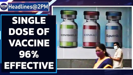 Covid vaccine’s single dose effective 96.6 percent says government | Oneindia News