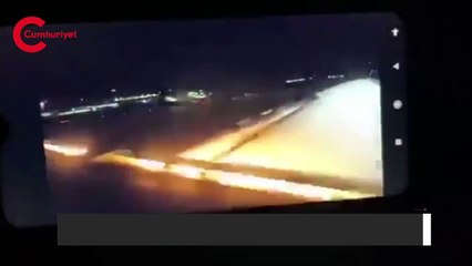 THY uçağındaki o anlar yolcunun cep telefonuna böyle yansıdı