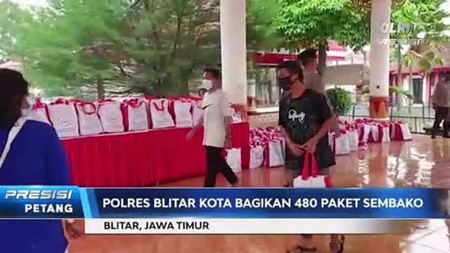 Polres Blitar Kota Salurkan Bantuan Sosial untuk Pedagang Kecil & Tukang Becak