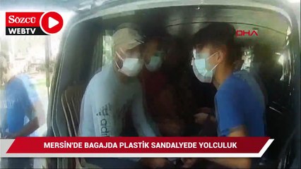 Bagajda plastik sandalyede yolculuk