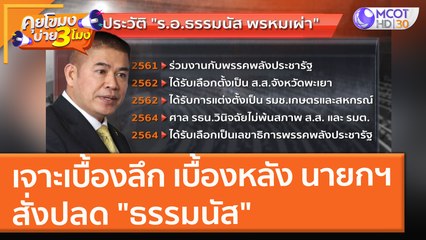 เจาะเบื้องลึก เบื้องหลัง นายกฯ สั่งปลด "ธรรมนัส" (11 ก.ย. 64) คุยโขมงบ่าย 3 โมง
