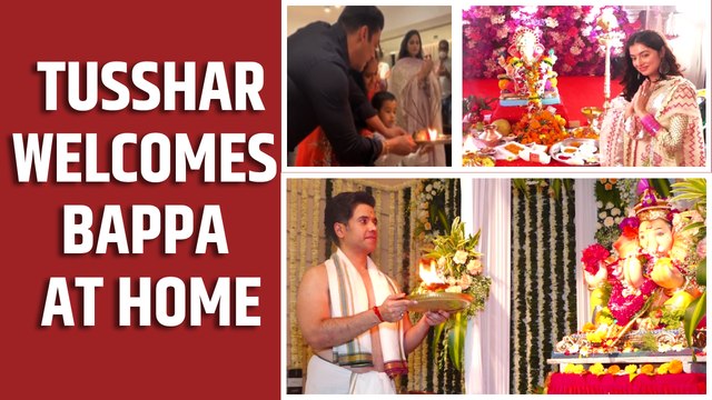 Ganesh Chaturthi: Arpita Khan Sharma and Tusshar Kapoor welcome Ganpati Bappa home