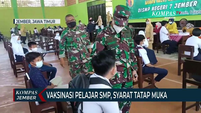Vaksinasi Pelajar SMP Menjadi Syarat Pembelajaran Tatap Muka