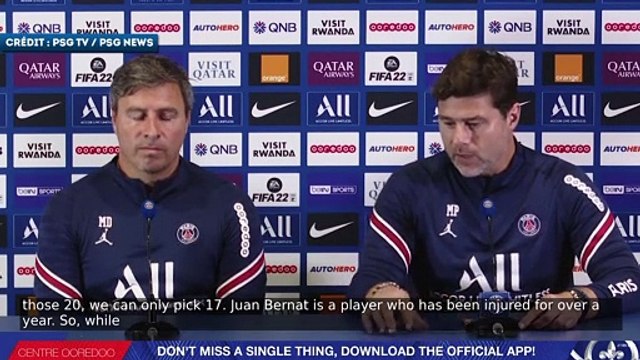 Mauricio Pochettino explique l'absence de Juan Bernat de la liste pour la Ligue des Champions