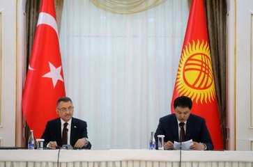 Cumhurbaşkanı Yardımcısı Oktay, Kırgızistan Bakanlar Kurulu Başkanı Maripov ile ortak basın toplantısında konuştu