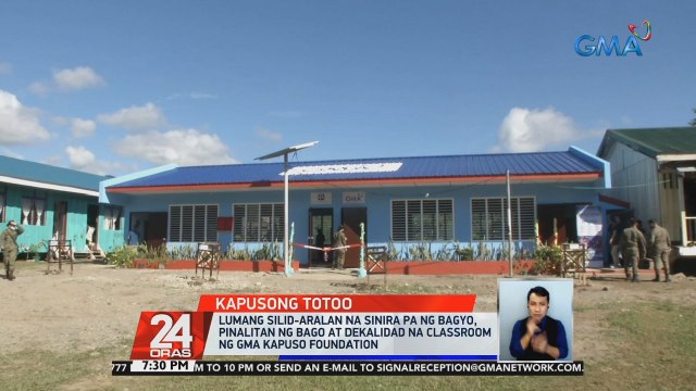 Lumang silid-aralan na sinira pa ng bagyo, pinalitan ng bago at dekalidad na classroom ng GMA Kapuso Foundation | 24 Oras