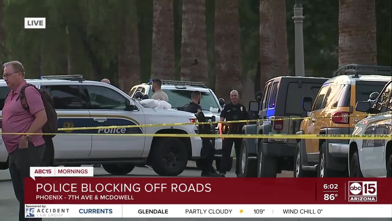 Police blocking off area near 7th Avenue and McDowell Road