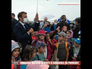Emmanuel Macron en visite à Corbières-en-Provence