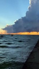 Several Waterspouts Form at Sunset