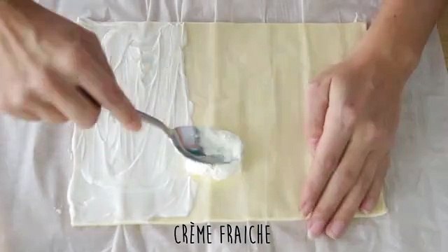 Roulés feuilletés apéritifs saumon basilic