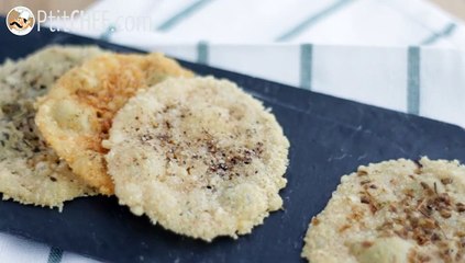 Chips de parmesan aux herbes et épices