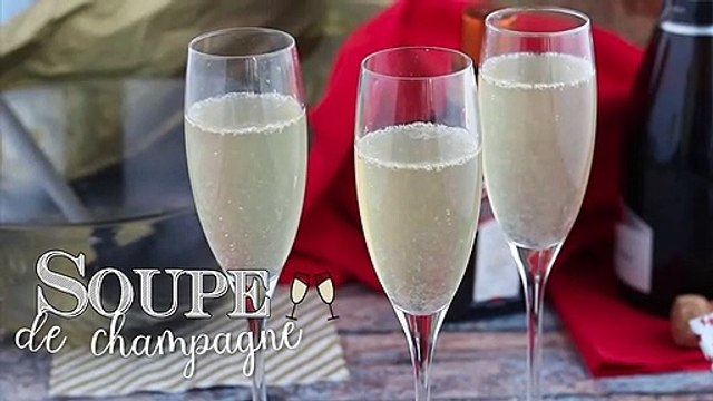 Soupe de champagne, un cocktail festif