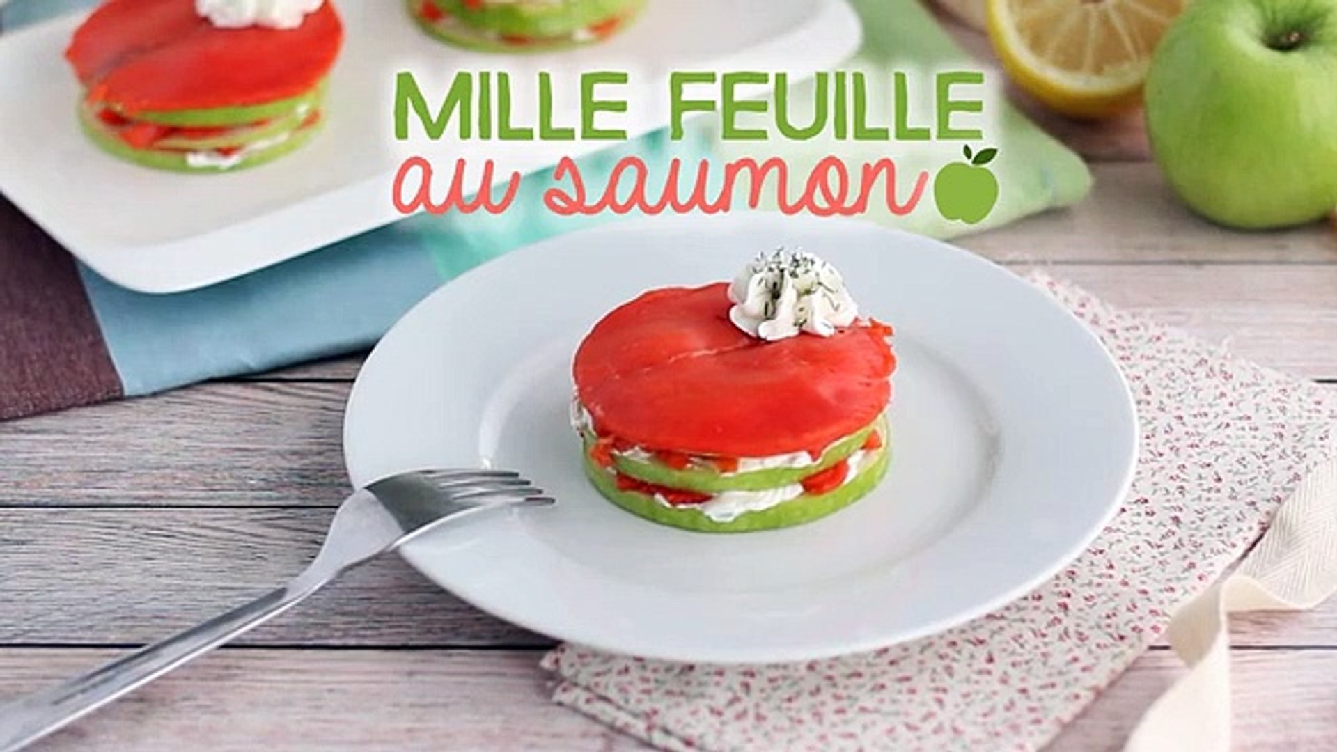 Mille Feuille De Saumon A La Pomme Verte Video Dailymotion