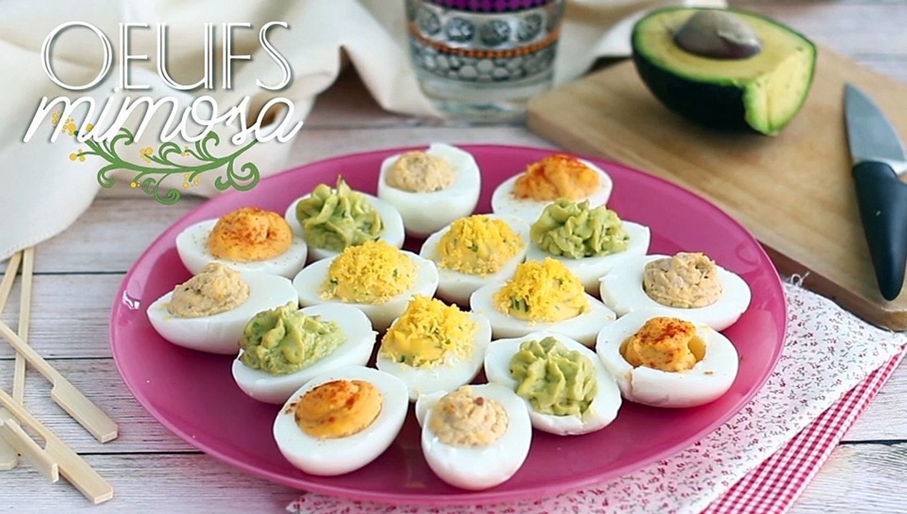 Oeufs mimosa, déclinés en 4 versions