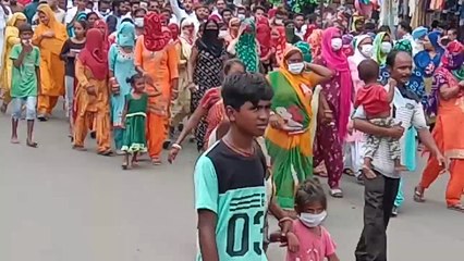 चांडक ने निकाली पद यात्रा तो सर्व समाज ने किया रोष मार्च