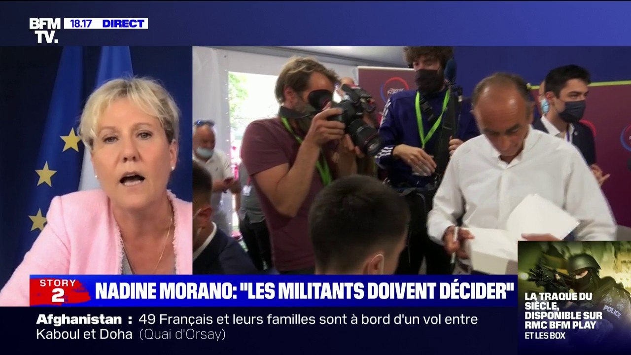 Pour Nadine Morano, la décision du CSA sur le temps de parole d'Éric Zemmour est "lamentable" et "inapplicable"