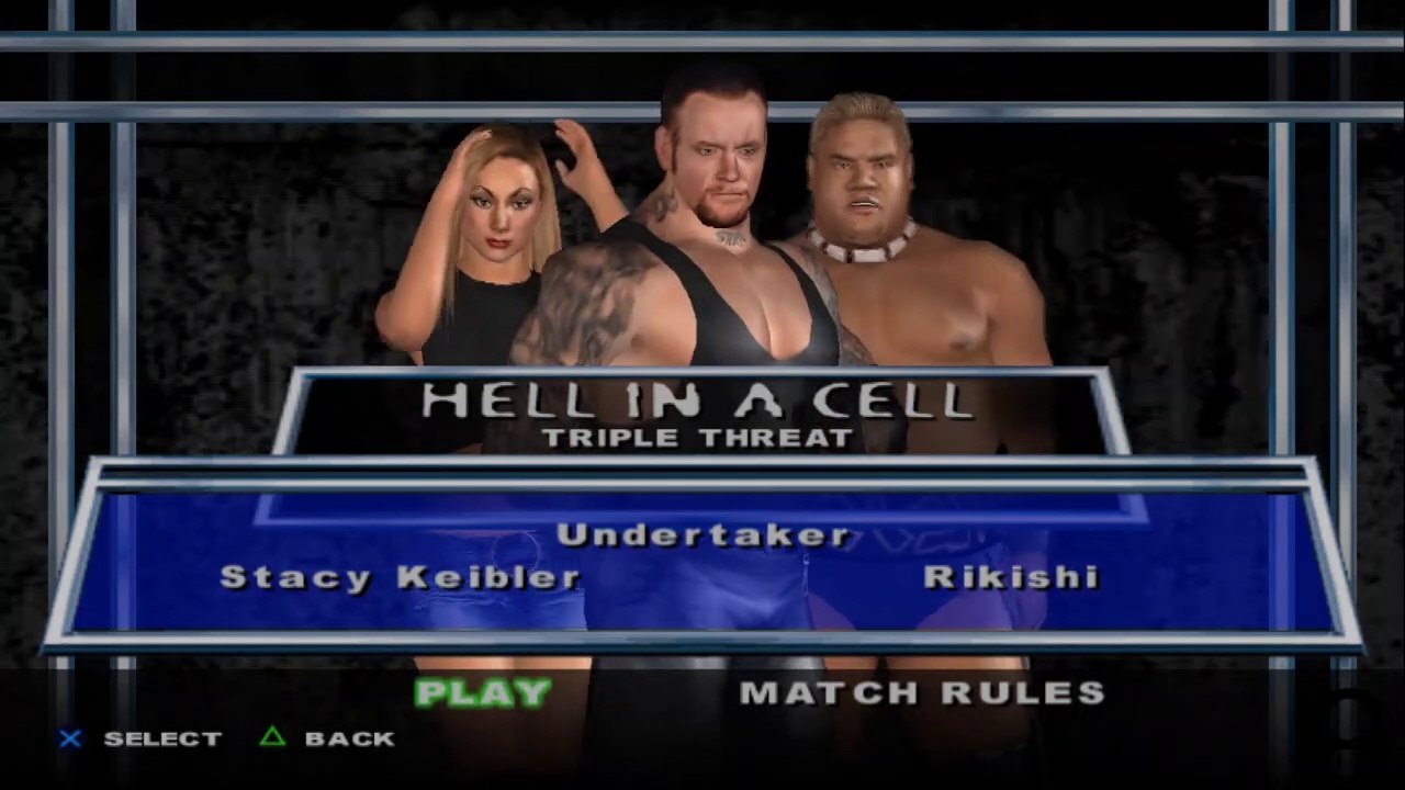 Here Comes the Pain Stacy Keibler(ovr 100) vs Undertaker vs Rikishi
