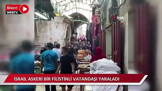 İsrail askerleri, Mescid-i Aksa'nın önünde bir Filistinliyi yaraladı
