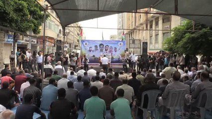 İsrail hapishanesinden kaçan tutuklulara destek gösterisi