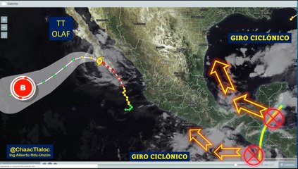 Clima de hoy viernes: Olaf ahora como tormenta tropical sobre BCS se enfila al Pacifico