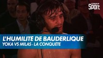 La réaction de Mathieu Bauderlique après sa victoire face à Mikhalkin