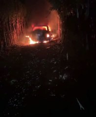 Vehículo donde encontraron cadáveres