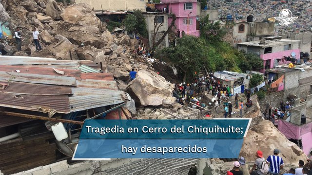Se desgaja Cerro del Chiquihuite en Tlalnepantla; hay 4 desaparecidos