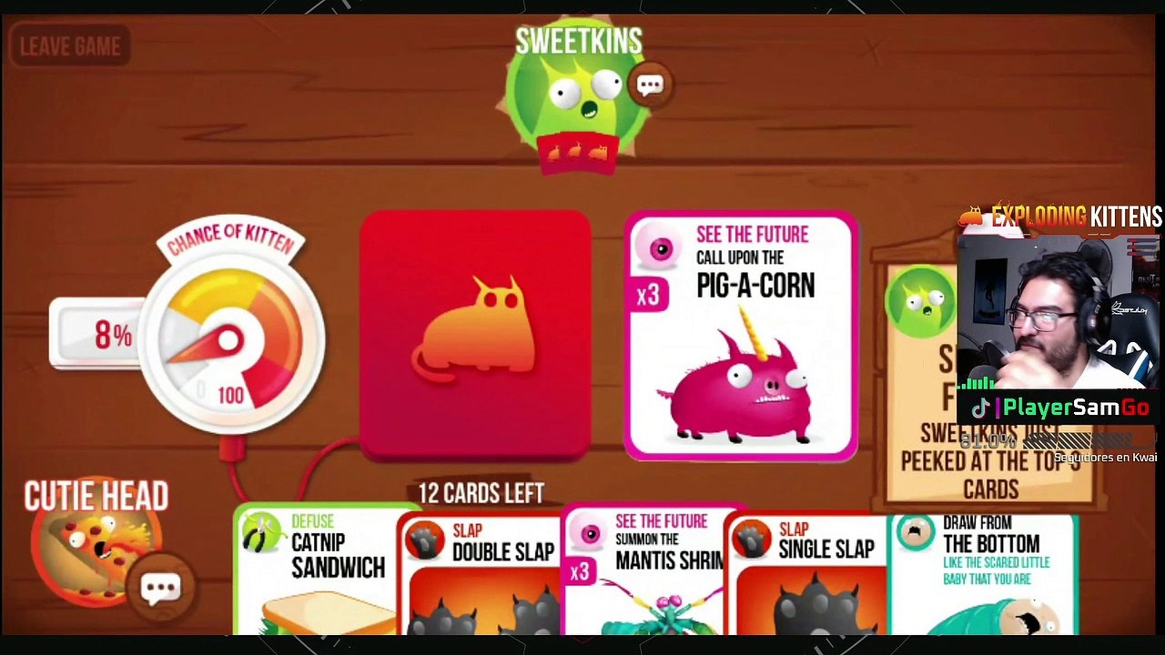  Cuando gusten jugamos gatos explosivos   | Exploding Kittens |  PlayerSamGo 