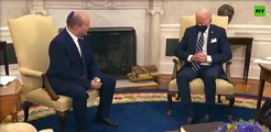 Did Biden just fall asleep during meeting with Israeli PM ?