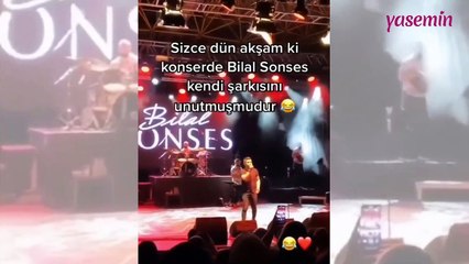 Şarkıcı Bilal Sonses sahnede sözleri unuttu!