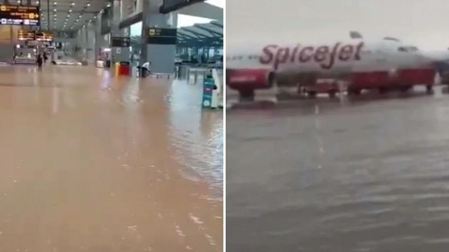 Delhi: Parts of IGI airport flooded with rainwater