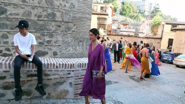 Los duques de Huéscar, muy cómplices en la boda de Jaime Palazuelo y Micaella Rubini