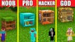 Minecraft Battle- INSIDE BLOCK HOUSE BUILD CHALLENGE - NOOB vs PRO vs HACKER vs GOD - Animation ONE