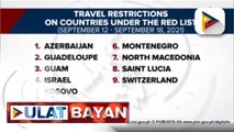 Travel restrictions sa siyam na bansang nasa Red list, aprubado ni Pres. Duterte