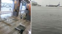 Delhi: IGI airport's Terminal 3 waterlogged due to rain